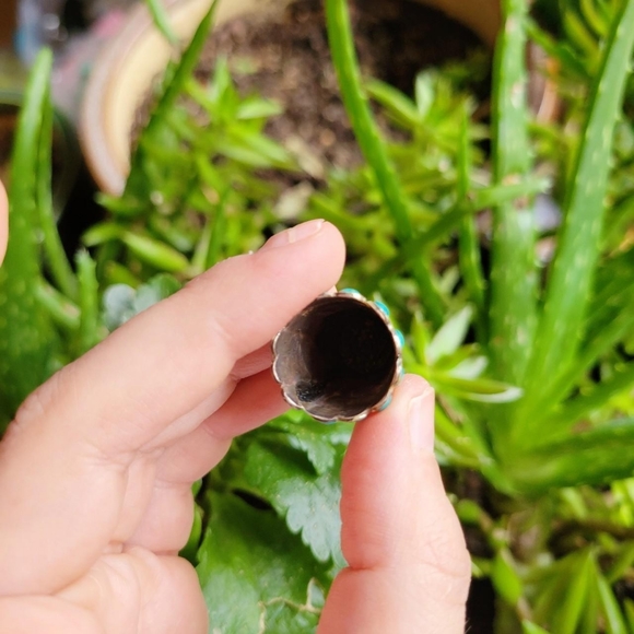 *RARE* Vintage Navajo Sleeping Beauty Turquoise Sterling Silver Thimble - Picture 8 of 8